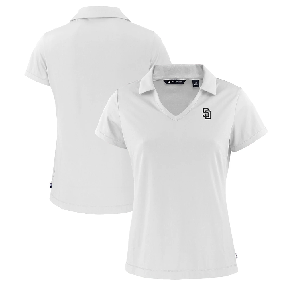 Women's Cutter & Buck San Diego Padres Daybreak Eco Recycled V-Neck Polo