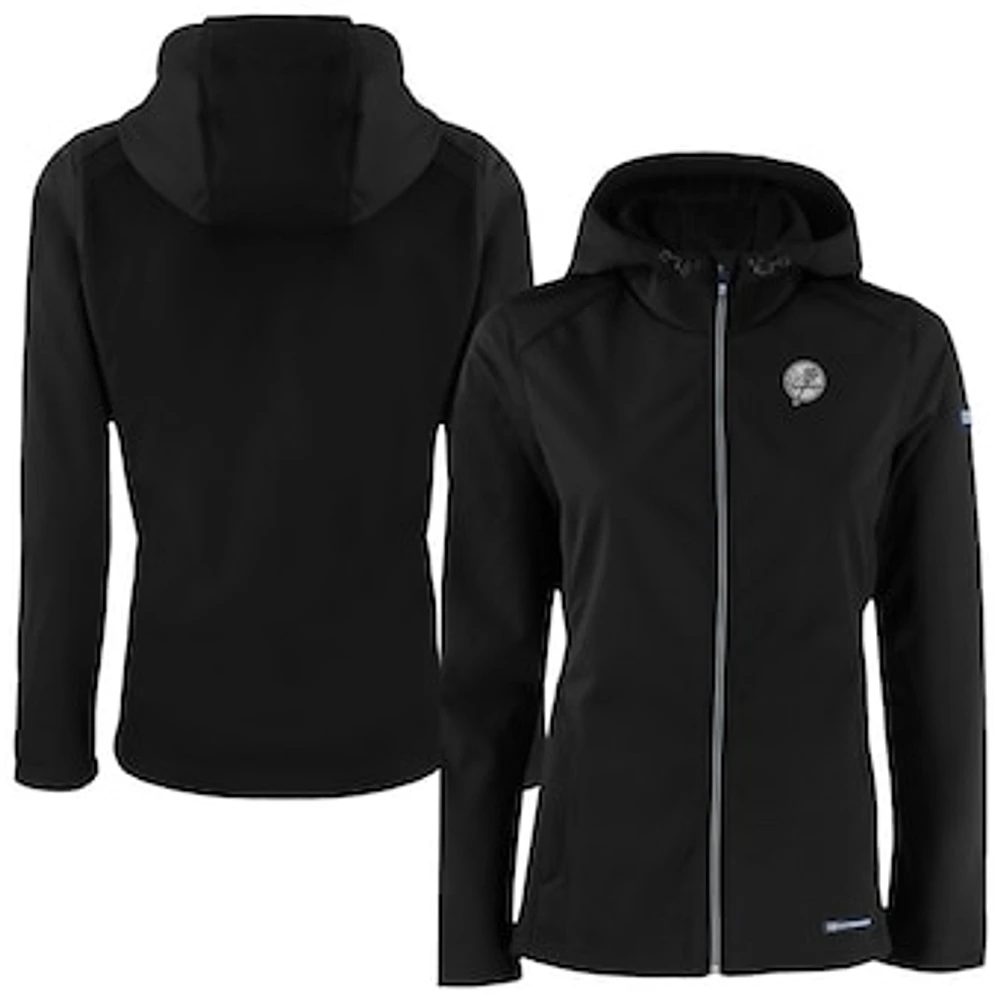 Women's Cutter & Buck New York Yankees Evoke Eco Softshell Recycled Full-Zip Hoodie Jacket