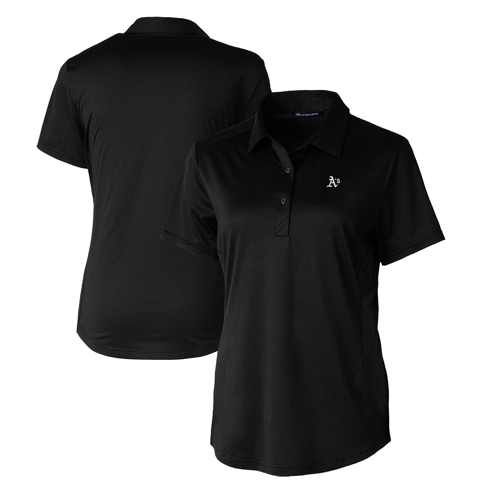 Women's Cutter & Buck Black Athletics Eco Textured Stretch Recycled Polo