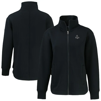 Women's Cutter & Buck Black Boston Red Sox Roam Eco Recycled Full-Zip Jacket