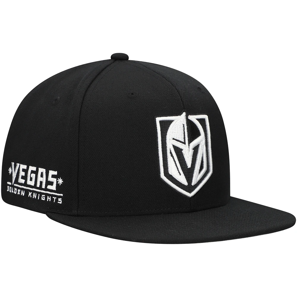 Men's Mitchell & Ness Black Vegas Golden Knights Team Snapback Hat