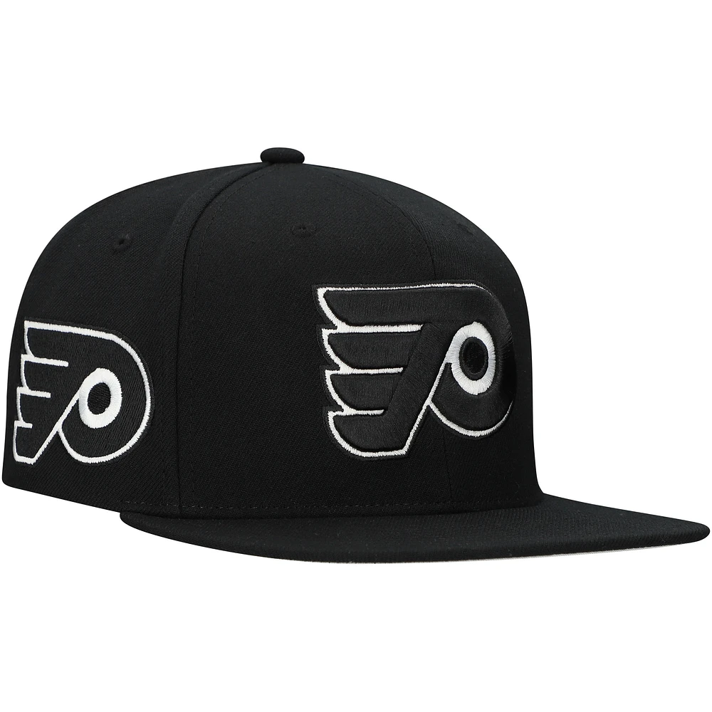 Men's Mitchell & Ness Black Philadelphia Flyers Team Snapback Hat
