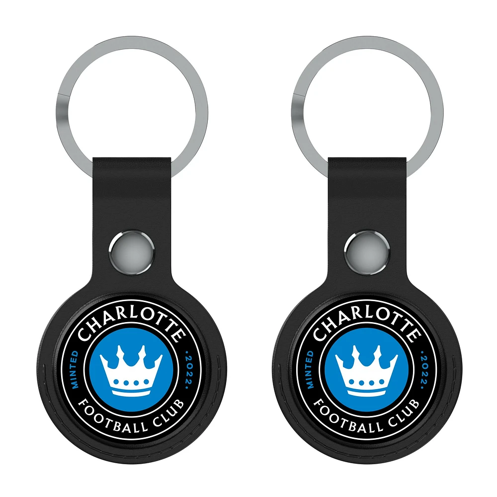 Keyscaper Charlotte FC Two-Pack Insignia AirTag Holders