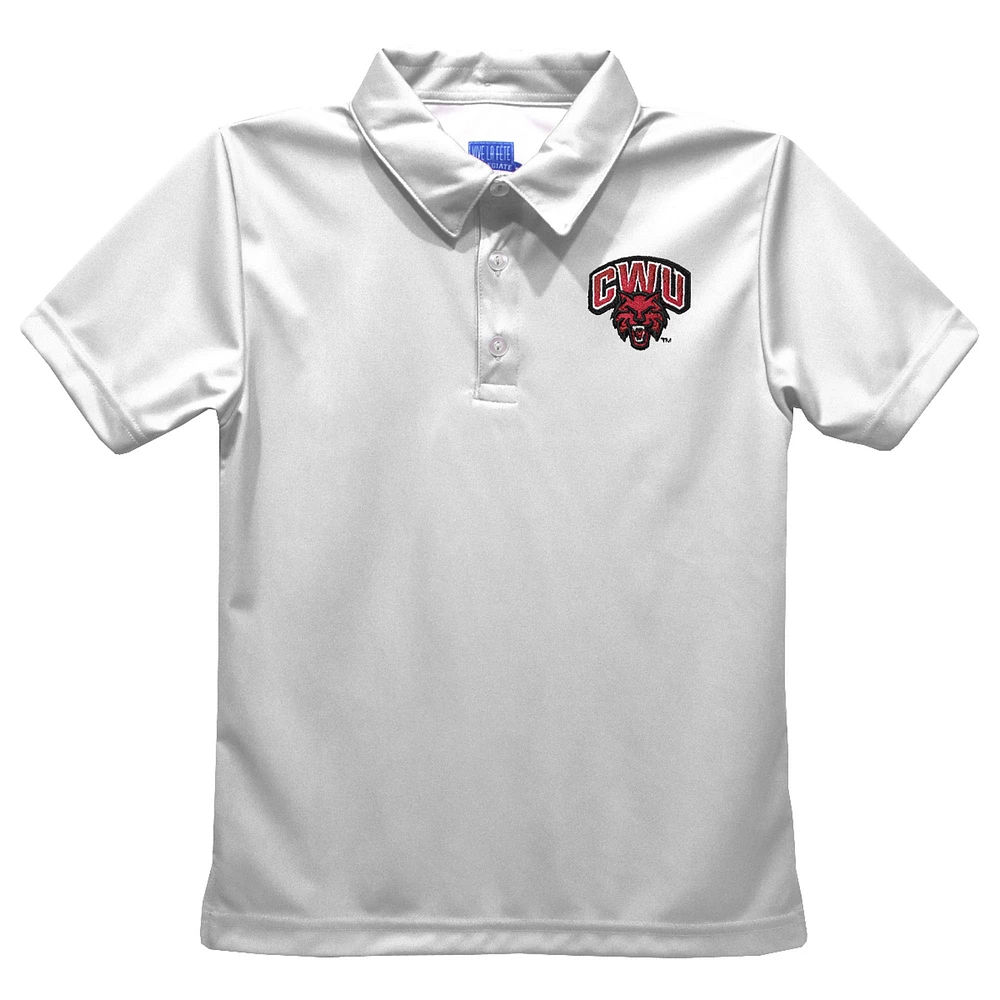Toddler Vive La Fete White Central Washington Wildcats Solid Polo