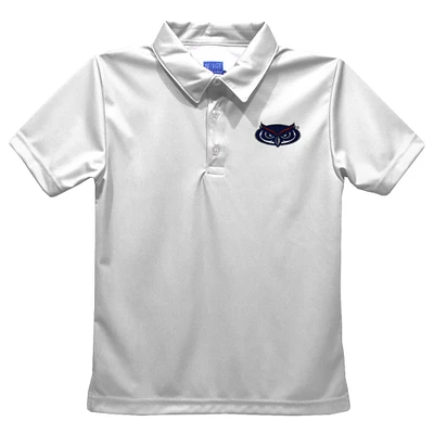 Toddler Vive La Fete White Florida Atlantic Owls Solid Polo