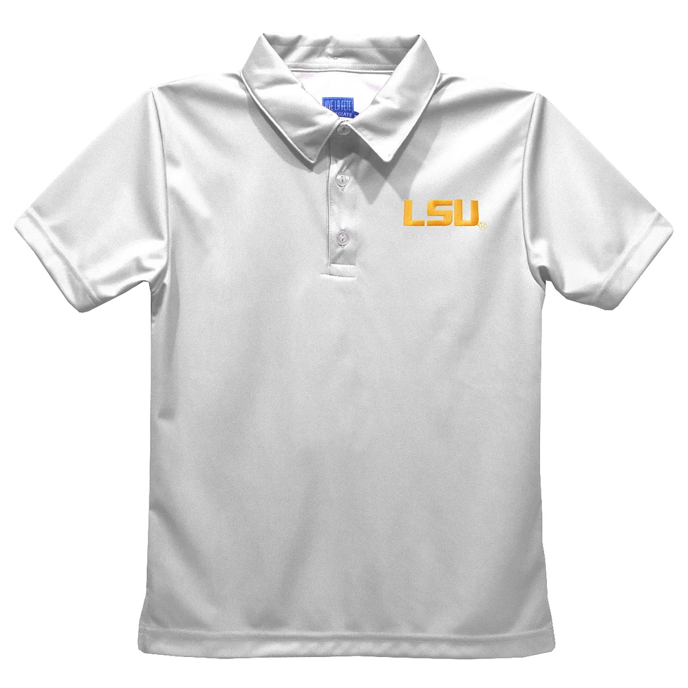 Toddler Vive La Fete White LSU Tigers Solid Polo