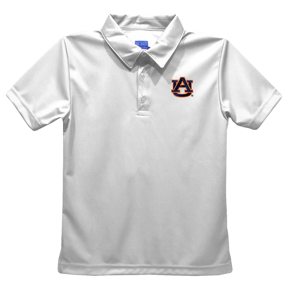 Youth Vive La Fete White Auburn Tigers Solid Polo