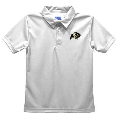 Youth Vive La Fete White Colorado Buffaloes Solid Polo