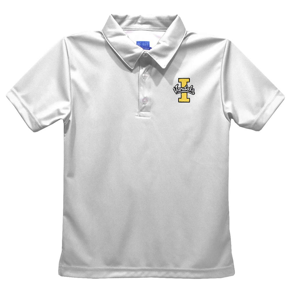 Youth Vive La Fete White Idaho Vandals Solid Polo
