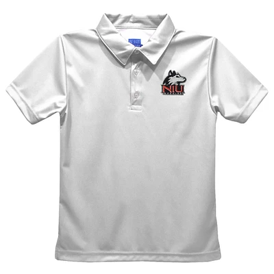 Youth Vive La Fete White Northern Illinois Huskies Solid Polo