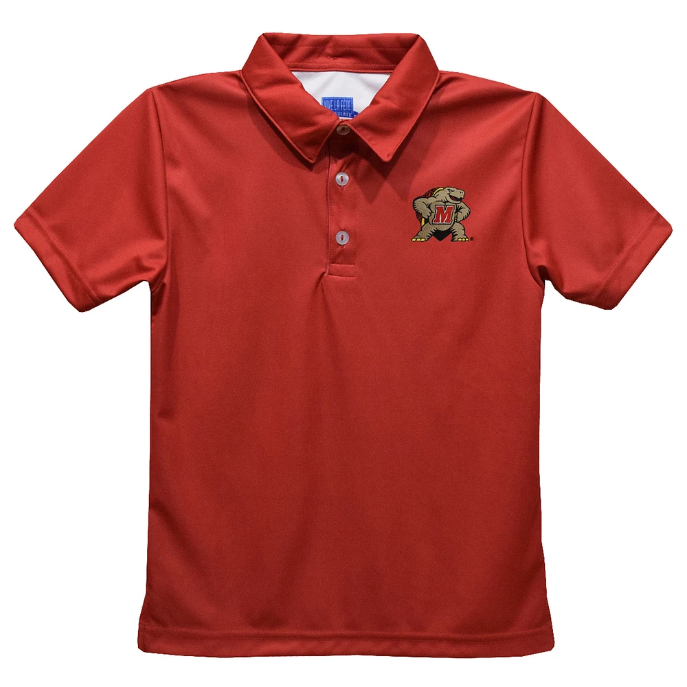 Toddler Vive La Fete Red Maryland Terrapins Solid Polo