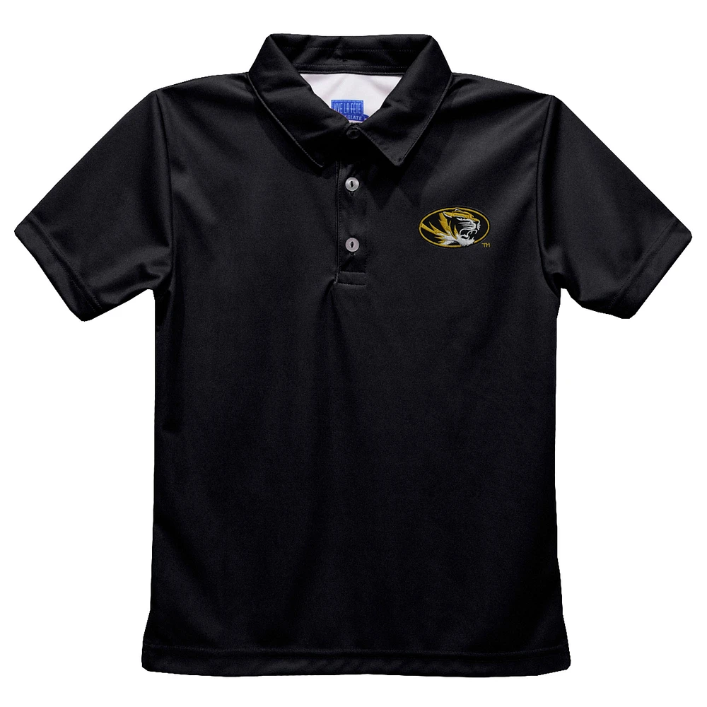 Youth Vive La Fete Black Missouri Tigers Solid Polo