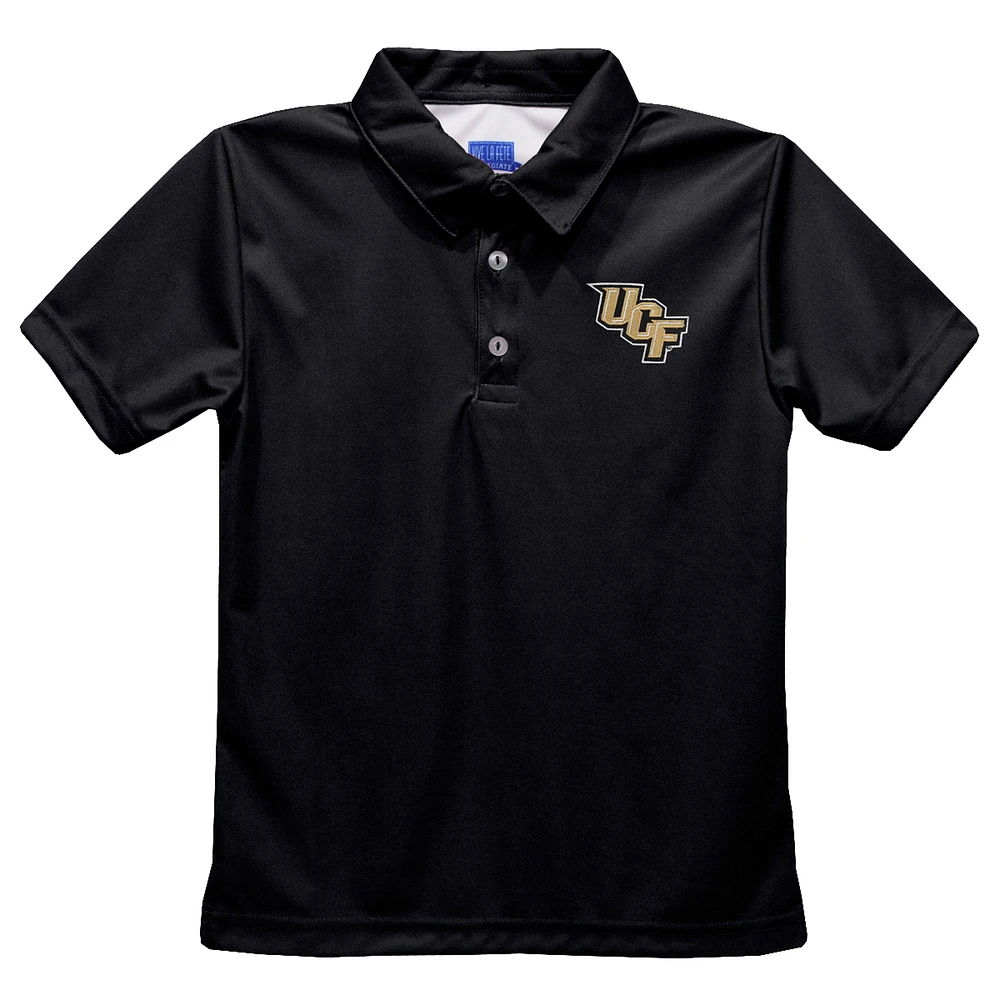 Youth Vive La Fete Black UCF Knights Solid Polo