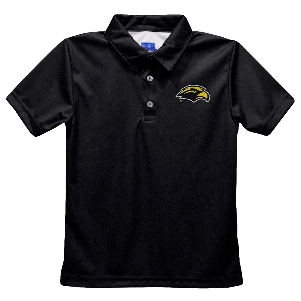 Youth Vive La Fete Black Southern Miss Golden Eagles Solid Polo