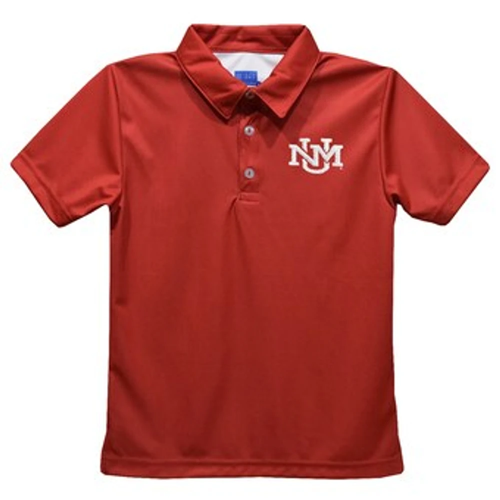 Youth Vive La Fete Red New Mexico Lobos Solid Polo