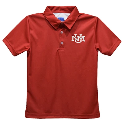 Youth Vive La Fete Red New Mexico Lobos Solid Polo