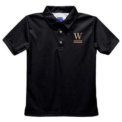 Youth Vive La Fete Black Wofford Terriers Solid Polo