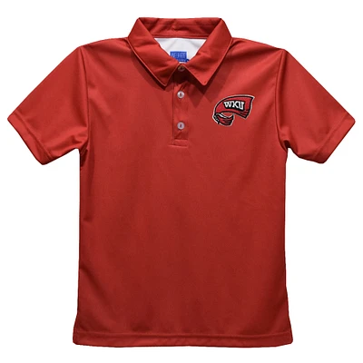 Youth Vive La Fete Red Western Kentucky Hilltoppers Solid Polo