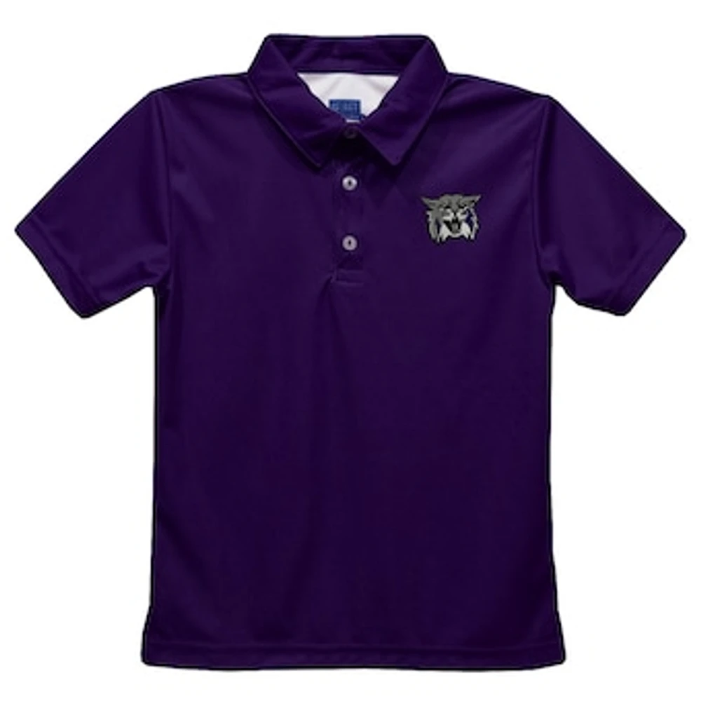 Youth Vive La Fete Purple Weber State Wildcats Solid Polo