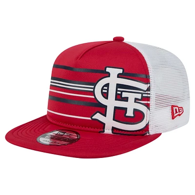 Men's New Era Red St. Louis Cardinals 9FIFTY A-Frame Trucker Snapback Hat
