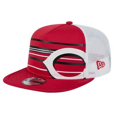 Men's New Era Red Cincinnati Reds 9FIFTY A-Frame Trucker Snapback Hat