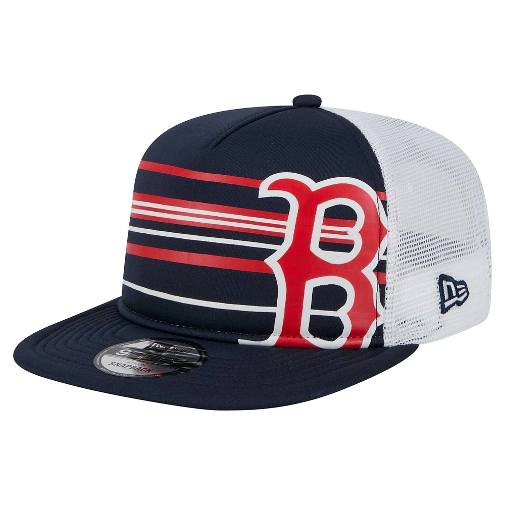 Men's New Era Navy Boston Red Sox 9FIFTY A-Frame Trucker Snapback Hat
