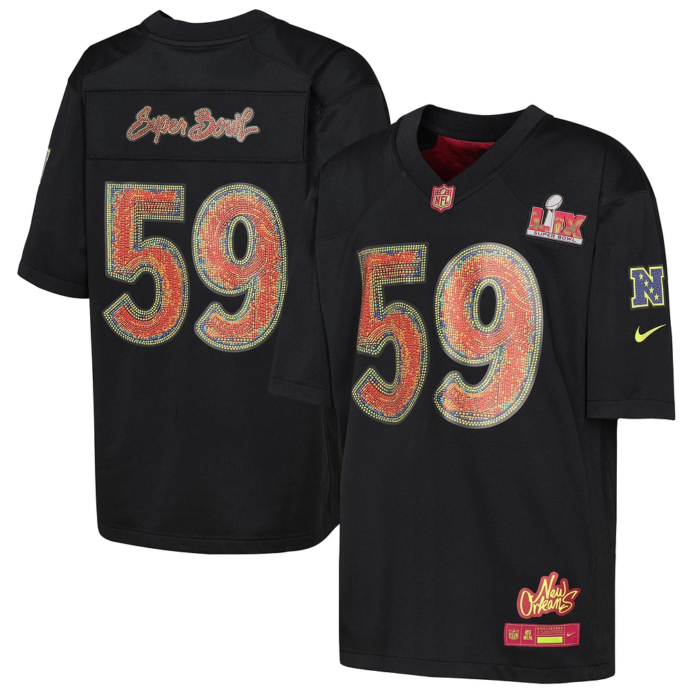Youth Nike Black Super Bowl LIX Game Jersey