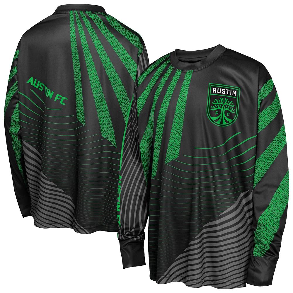Youth Outerstuff Black Austin FC Nifty Netminder Long Sleeve T-Shirt