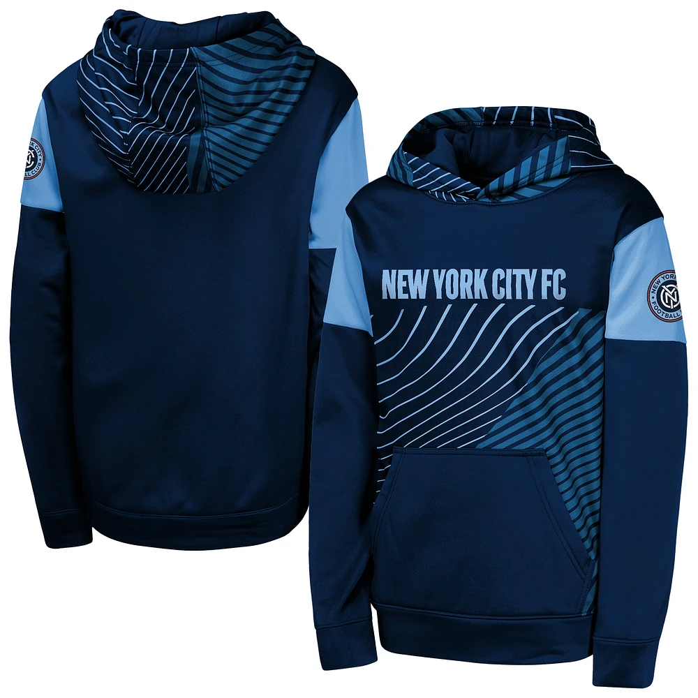 Youth Blue New York City FC Unbeatable Pullover Hoodie