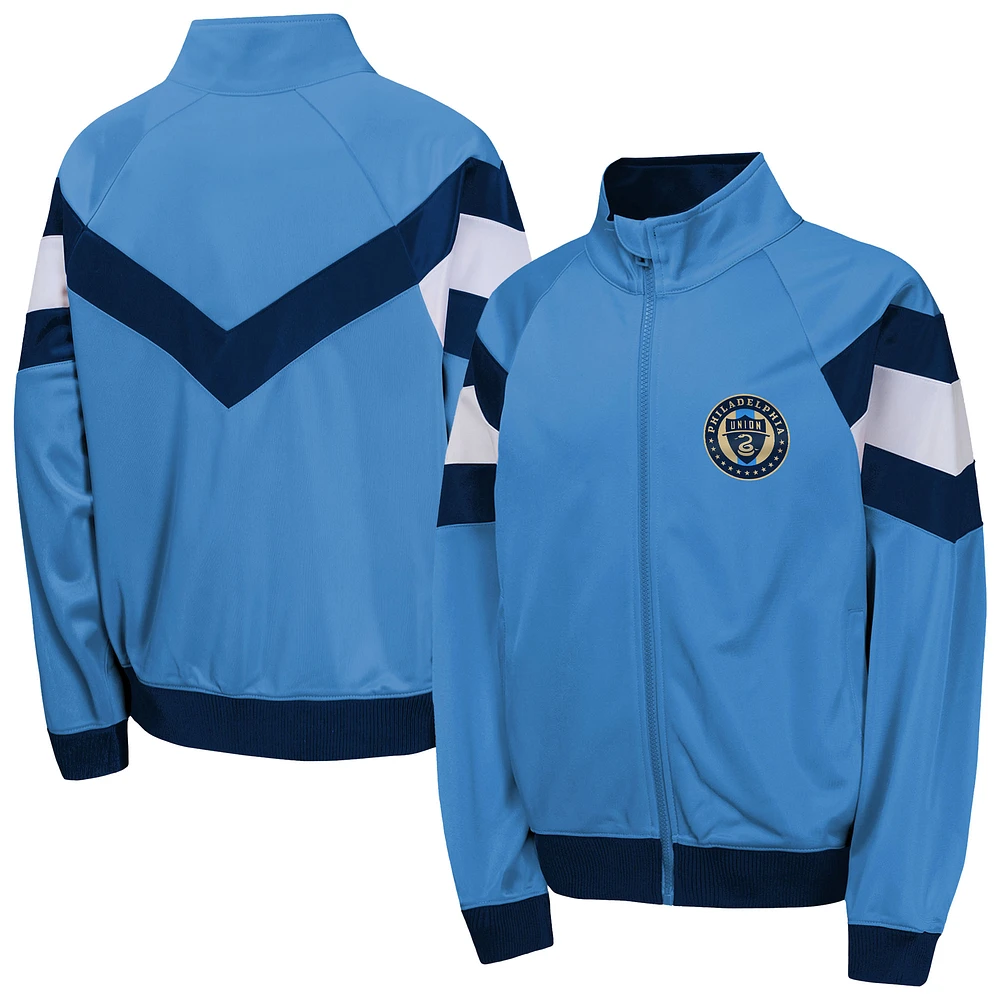 Youth Blue Philadelphia Union Field General Track Full-Zip Jacket
