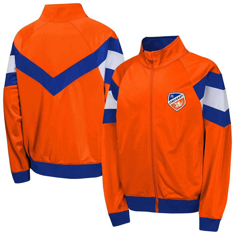 Youth Orange FC Cincinnati Field General Track Full-Zip Jacket