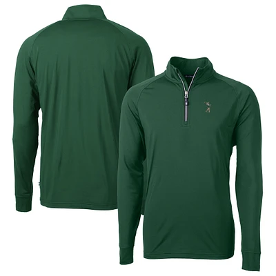 Men's Cutter & Buck Hunter Green South Florida Bulls Adapt Eco Knit Stretch Recycled Quarter-Zip Top