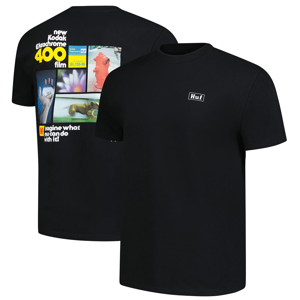 Men's Huf Worldwide Black Kodak Imagine What T-Shirt