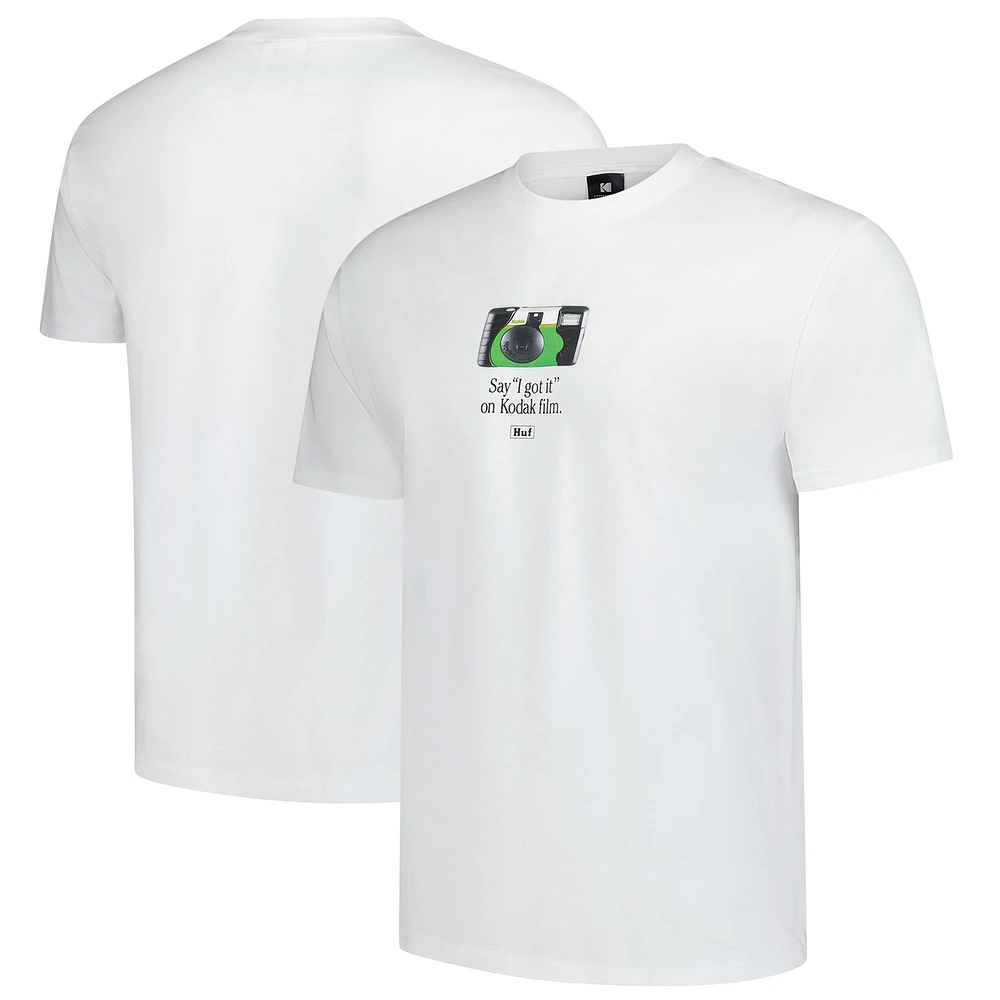 Men's Huf Worldwide White Kodak Power Flash T-Shirt