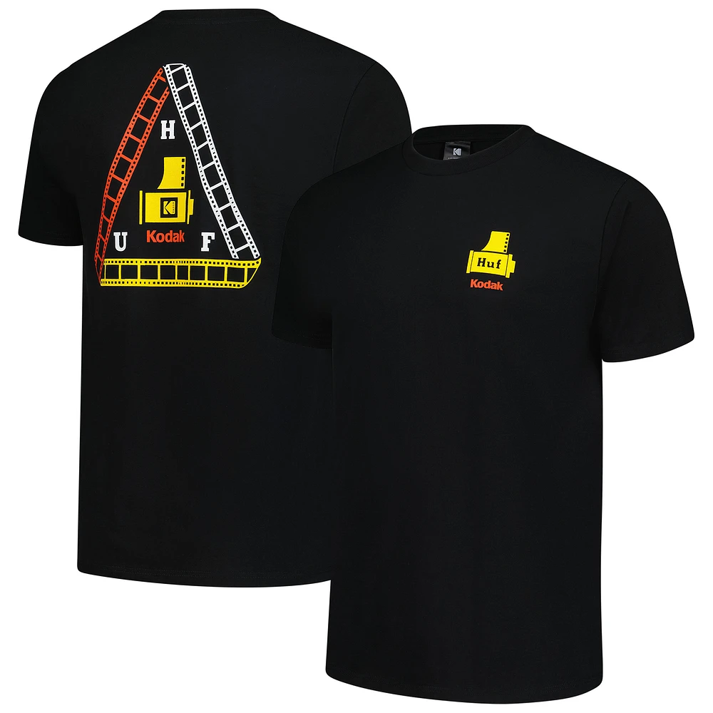 Men's Huf Worldwide Black Kodak Triple Film T-Shirt