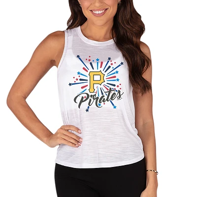 Women's Concepts Sport White Pittsburgh Pirates Infuse Tank Top