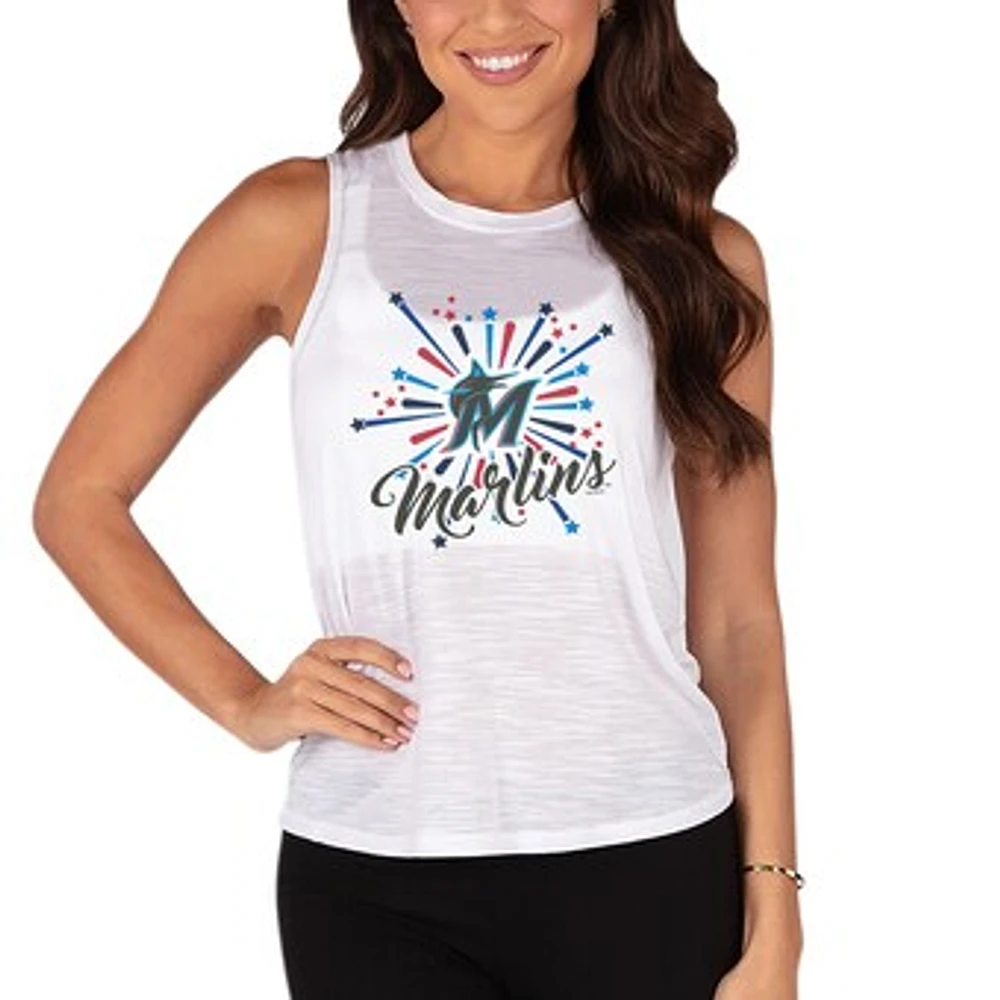 Women's Concepts Sport White Miami Marlins Infuse Tank Top