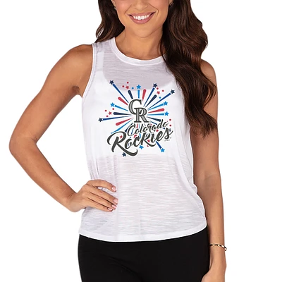 Women's Concepts Sport White Colorado Rockies Infuse Tank Top