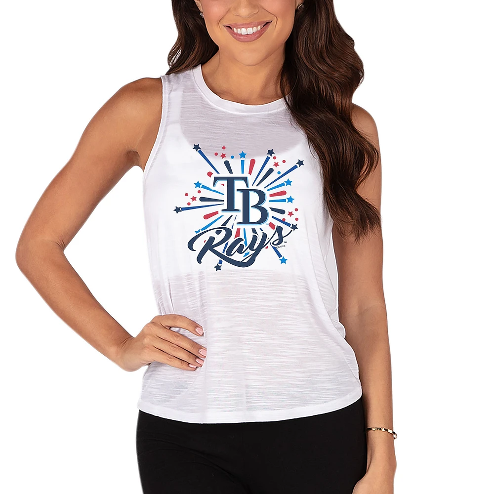 Women's Concepts Sport White Tampa Bay Rays Infuse Tank Top
