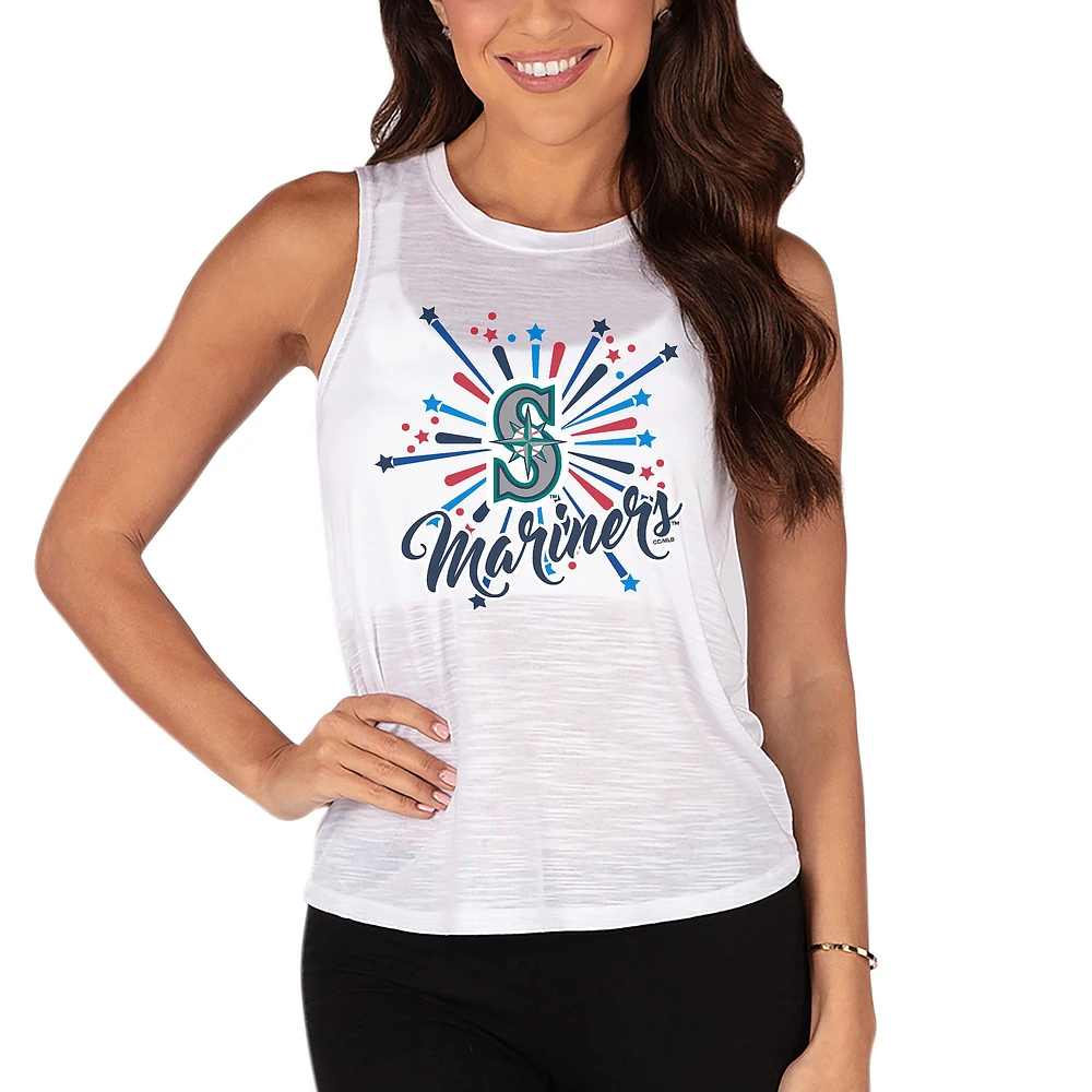 Women's Concepts Sport White Seattle Mariners Infuse Tank Top