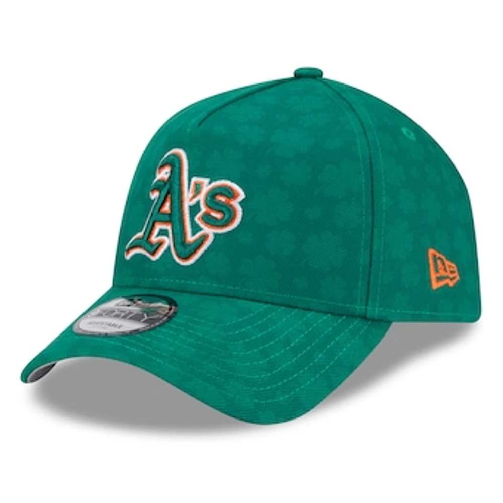 Men's New Era Kelly Green Athletics St. Patrick's Day A-Frame 9FORTY Adjustable Hat