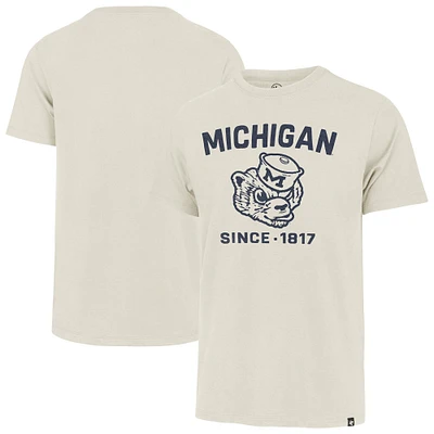 Men's '47 Cream Michigan Wolverines Duster Franklin T-Shirt