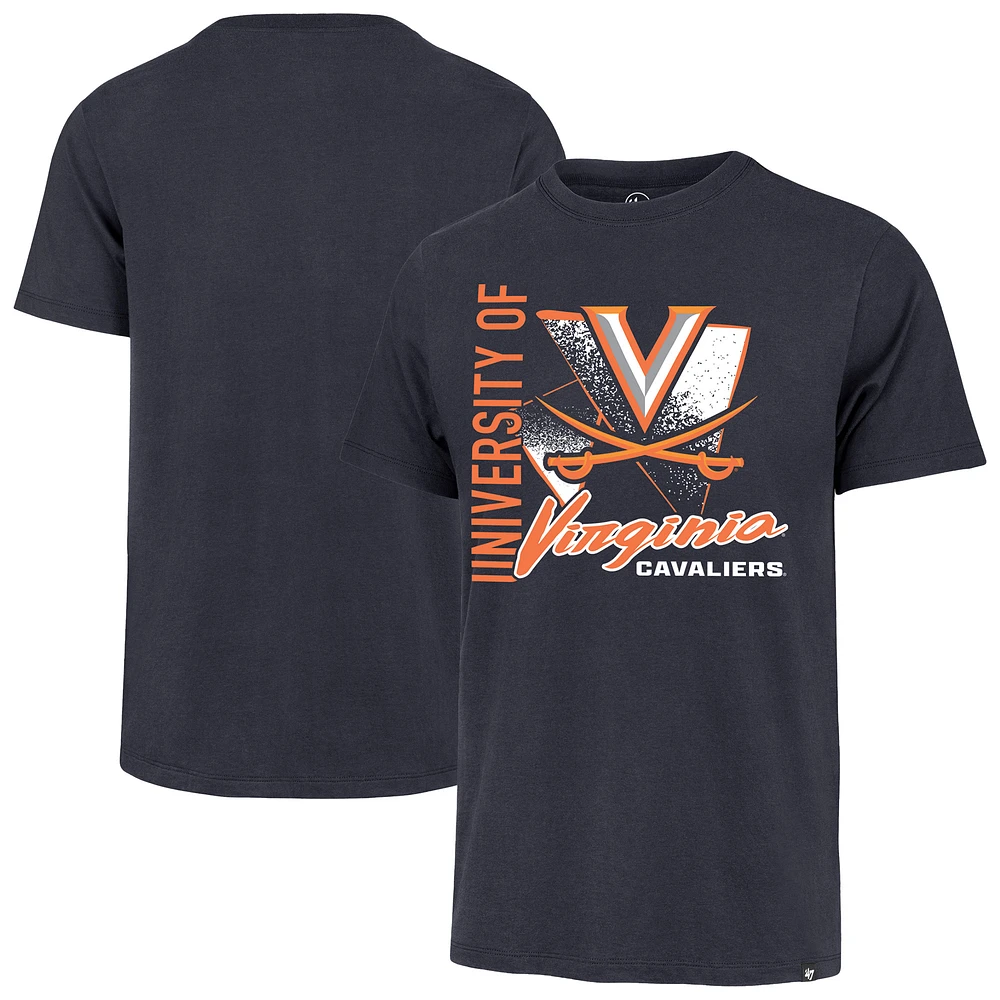Men's '47 Navy Virginia Cavaliers Side Arm Franklin T-Shirt