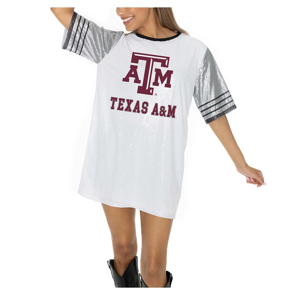 Women's Gameday Couture White Texas A&M Aggies Full Sequin Jersey Dress