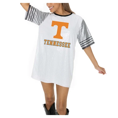 Women's Gameday Couture White Tennessee Volunteers Full Sequin Jersey Dress