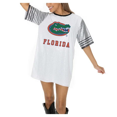 Women's Gameday Couture White Florida Gators Full Sequin Jersey Dress