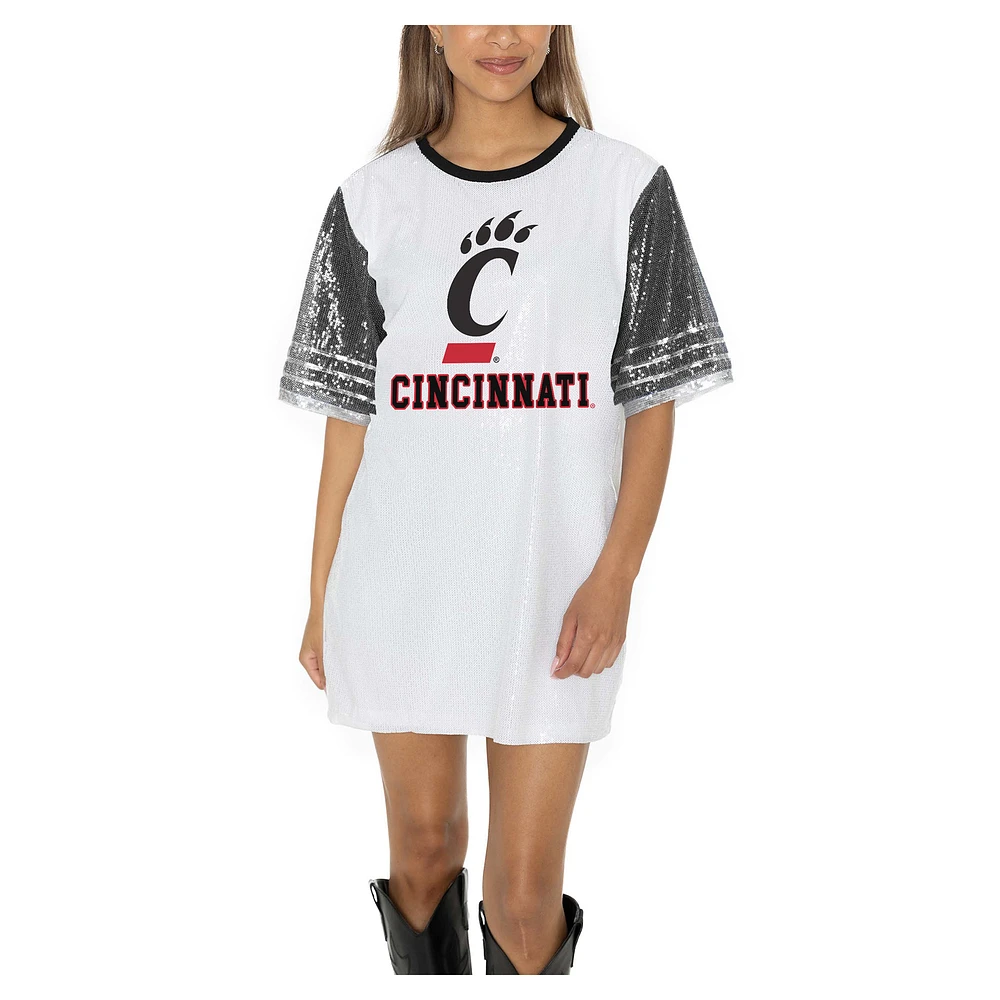 Women's Gameday Couture White Cincinnati Bearcats Full Sequin Jersey Dress