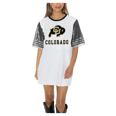 Women's Gameday Couture White Colorado Buffaloes Full Sequin Jersey Dress