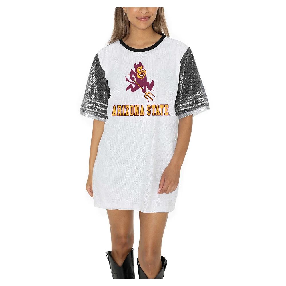 Women's Gameday Couture White Arizona State Sun Devils Full Sequin Jersey Dress