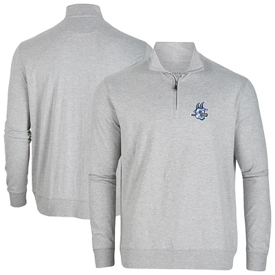 Men's Heather Gray Hartford Yard Goats Alumni Quarter-Zip Pullover Top